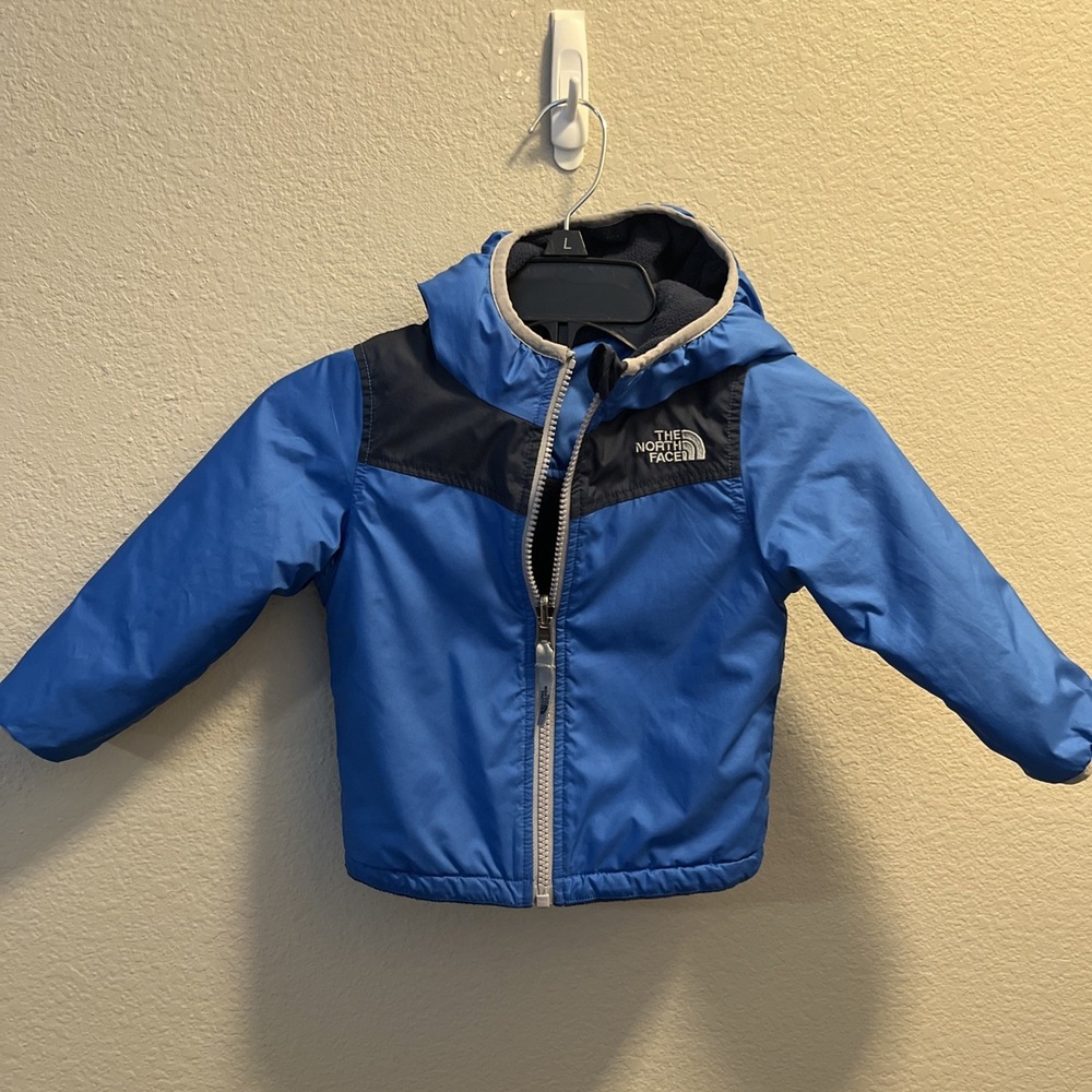The North Face Toddler Reversible Mount Full Zip Hooded Jacket Sz 6-9months